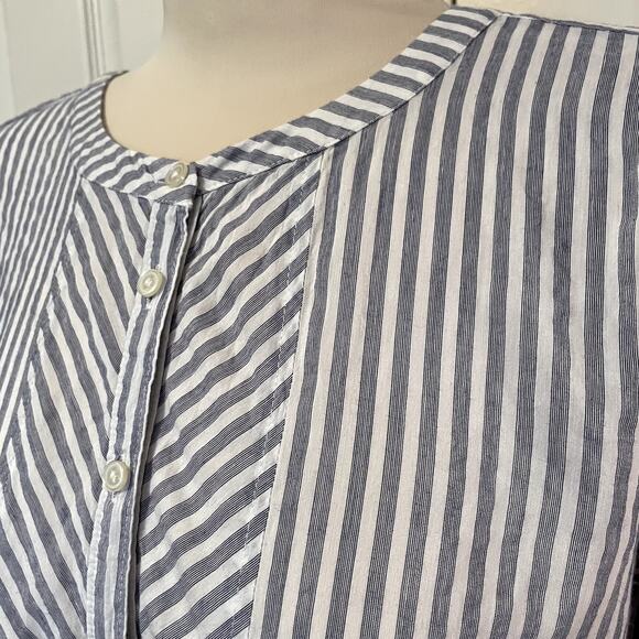 Loft Women's Striped Tunic Blouse, size Medium - Picture 5 of 8